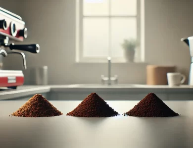 Gemalen koffie voor pistonmachine