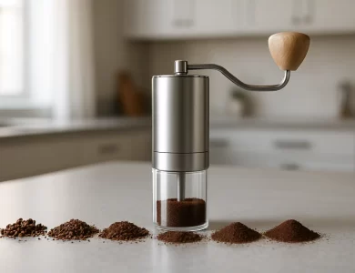 koffiemolen met gemalen koffie zetmethodes